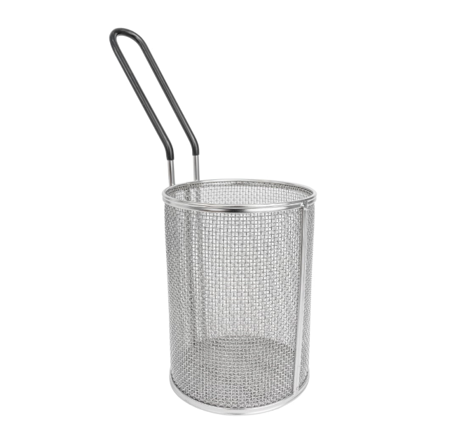 TableCraft 984 4 1/2" Round Pasta Basket - Stainless Steel