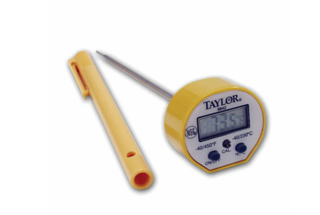 Taylor 9842FDA Digital Instant Read Pocket Thermometer w/ 5" Stem, -40 to 450 Degrees F - 6ea/Case