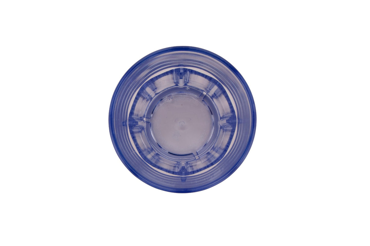GET 9907-1-BL Bahama SAN Plastic Stackable Paneled Rocks Tumbler 7 oz. - Blue - 72/Case