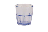GET 9907-1-BL Bahama SAN Plastic Stackable Paneled Rocks Tumbler 7 oz. - Blue - 72/Case