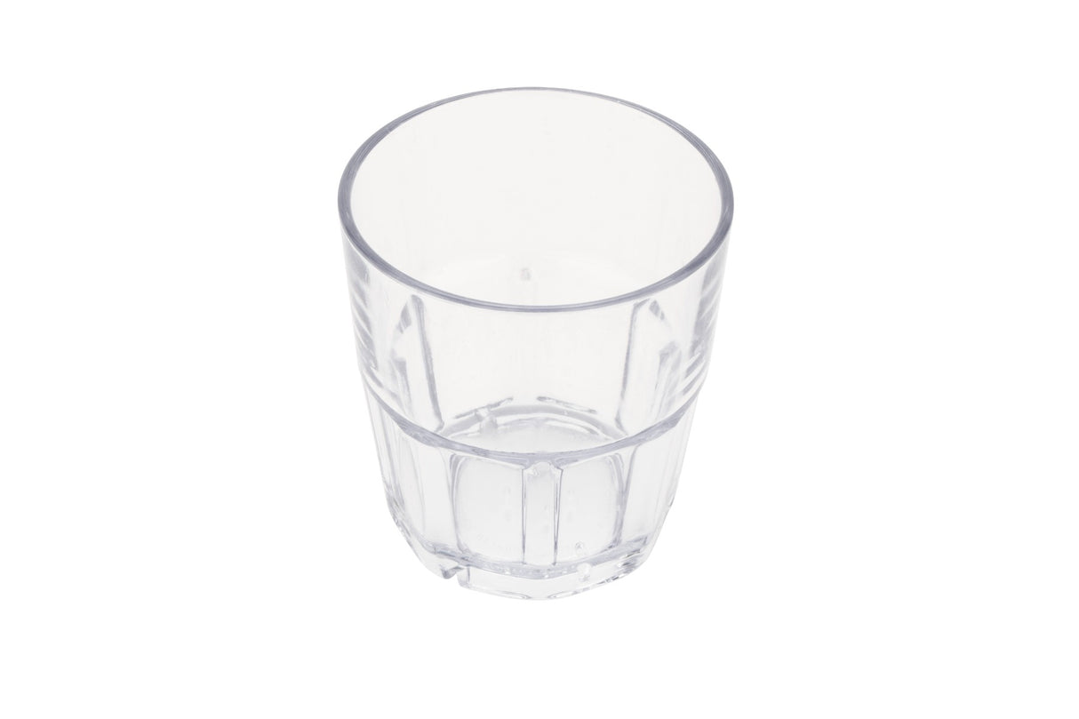 GET 9909-1-CL Bahama SAN Plastic Stackable Paneled Rock Tumbler 9 oz. - Clear - 24/Case
