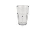 GET 9910-1-CL Bahama SAN Plastic Stackable Paneled Double Rock Tumbler 10 oz. - 24/Case