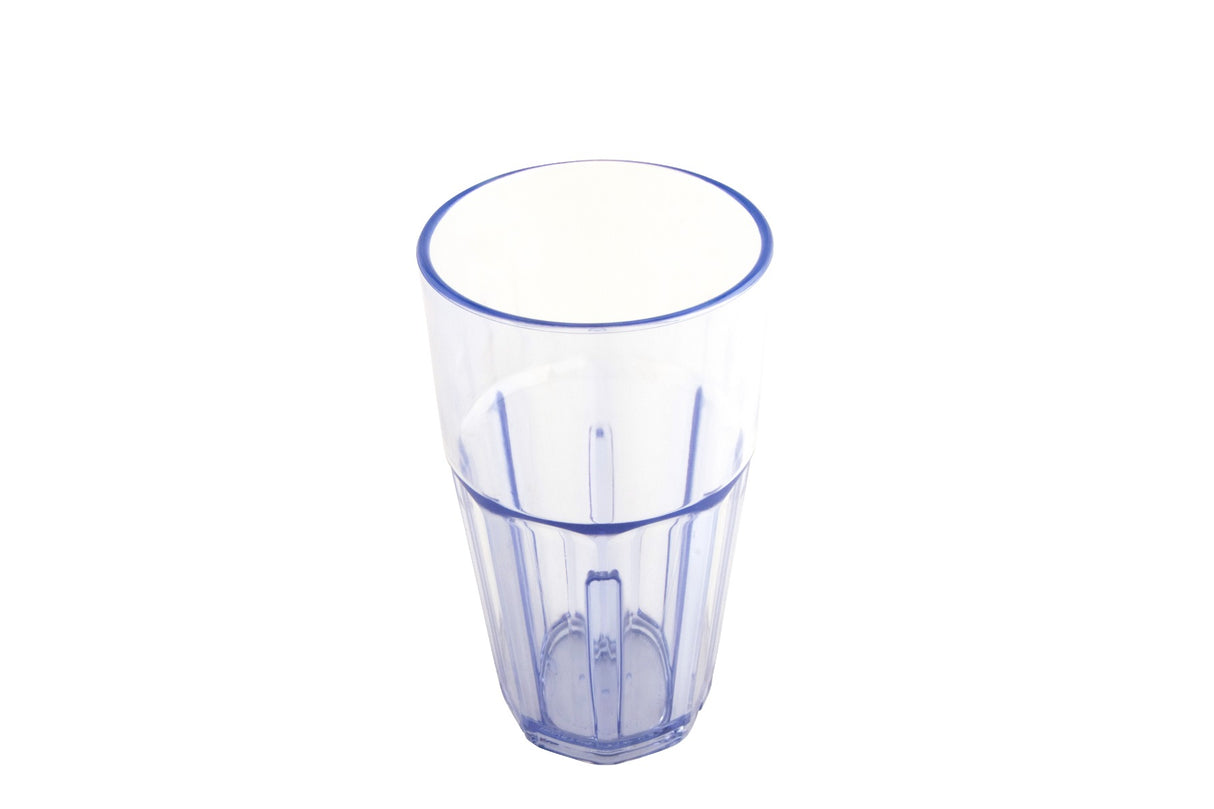 GET 9916-1-BL Bahama SAN Plastic Stackable Paneled Cooler Tumbler 16 oz. - Blue - 72/Case