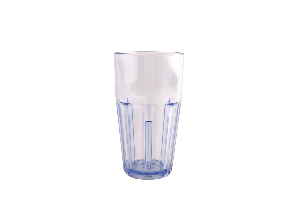 GET 9916-1-BL Bahama SAN Plastic Stackable Paneled Cooler Tumbler 16 oz. - Blue - 72/Case