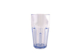 GET 9916-1-BL Bahama SAN Plastic Stackable Paneled Cooler Tumbler 16 oz. - Blue - 72/Case