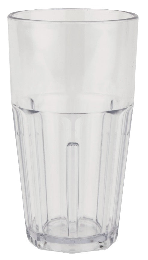 GET 9916-1-CL Bahama SAN Plastic Stackable Paneled Cooler Tumbler 16 oz. - Clear - 24/Case