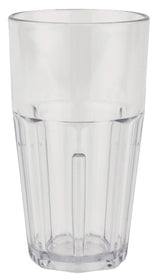 GET 9916-1-CL Bahama SAN Plastic Stackable Paneled Cooler Tumbler 16 oz. - Clear - 24/Case