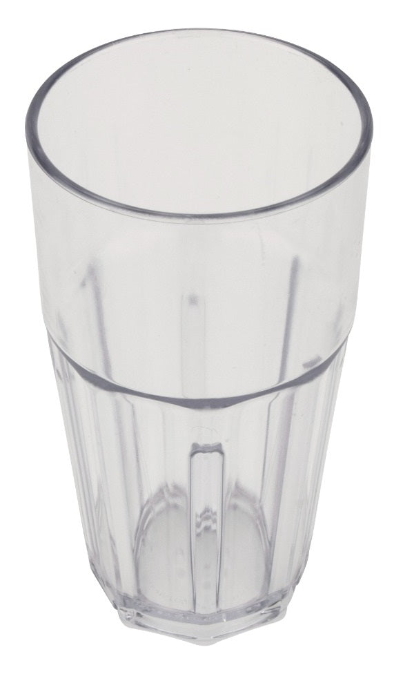 GET 9916-1-CL Bahama SAN Plastic Stackable Paneled Cooler Tumbler 16 oz. - Clear - 24/Case