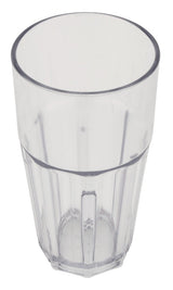 GET 9916-1-CL Bahama SAN Plastic Stackable Paneled Cooler Tumbler 16 oz. - Clear - 24/Case