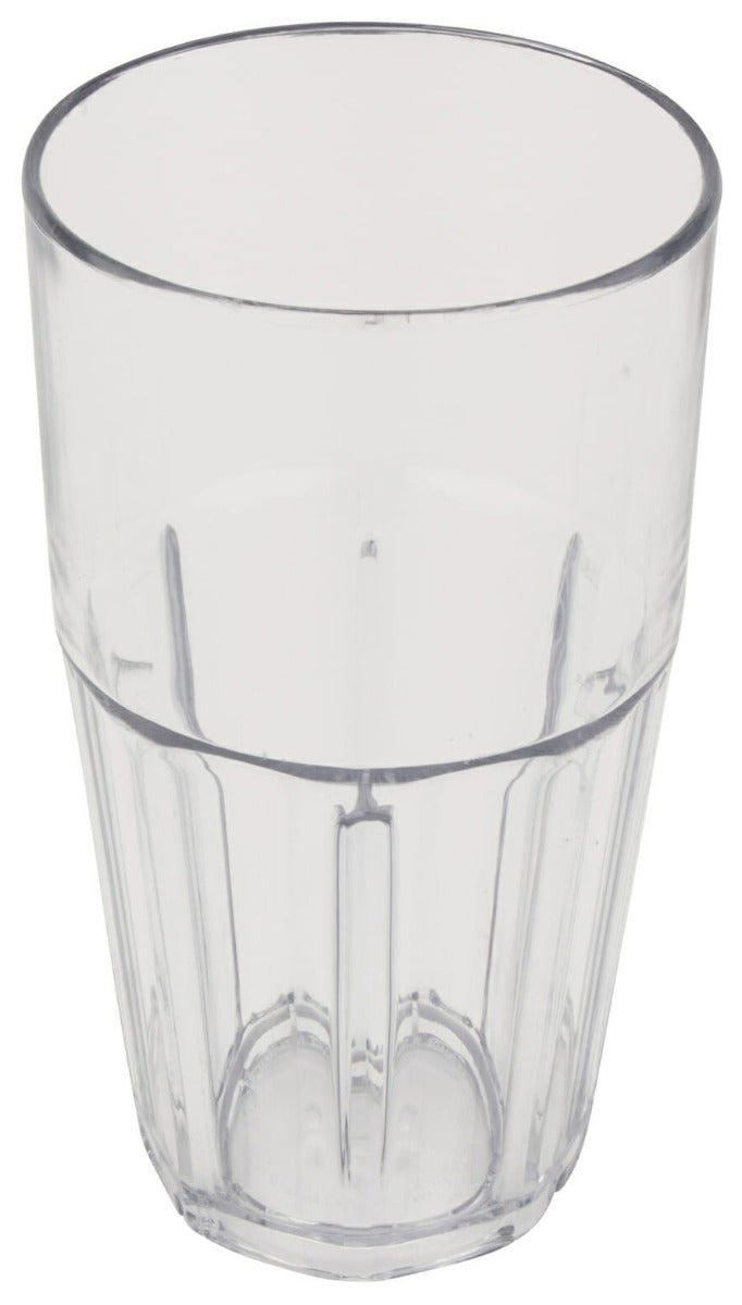 GET 9922-1-CL Bahama SAN Plastic Stackable Paneled Cooler Tumbler 22 oz. - Clear - 12/Case