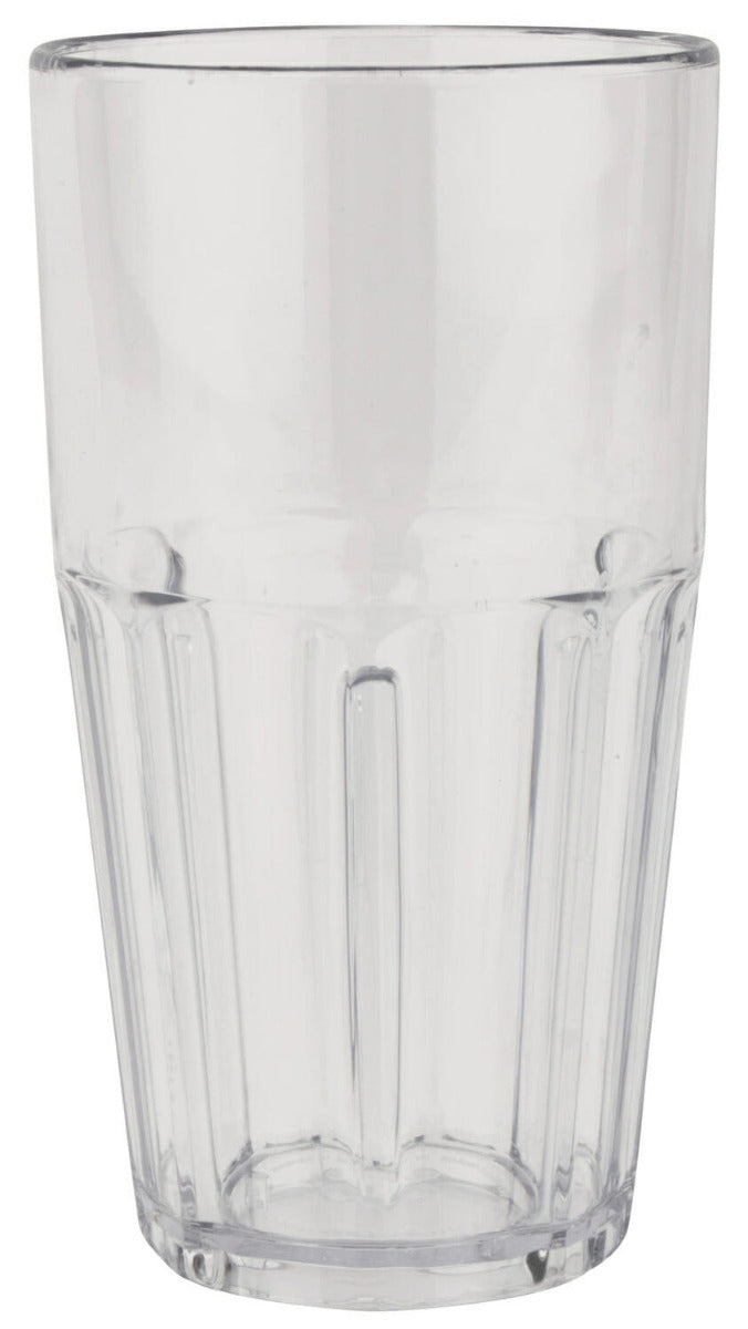 GET 9922-1-CL Bahama SAN Plastic Stackable Paneled Cooler Tumbler 22 oz. - Clear - 12/Case