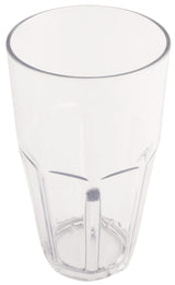 GET 9932-1-CL Bahama SAN Plastic Stackable Paneled Cooler Tumbler 32 oz. - Clear - 24/Case