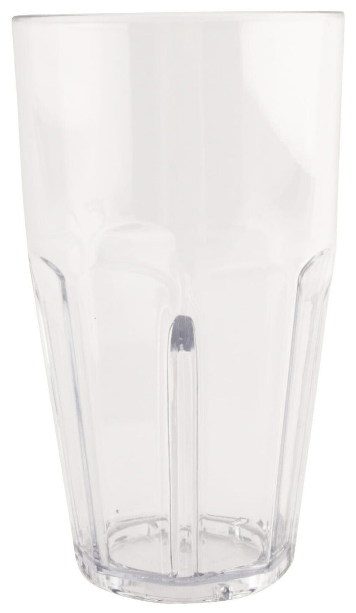 GET 9932-1-CL Bahama SAN Plastic Stackable Paneled Cooler Tumbler 32 oz. - Clear - 24/Case