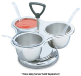 Vollrath 99636 Stainless Steel Replacement Bowl for 3-Way Revolving Condiment Server 10 oz. - Silver - 12/Case