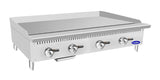 Atosa ATMG-48 CookRite Countertop Heavy-Duty Gas Griddle with 4 Burners, Steel Plate & Manual Control 48" - 120,000 BTU