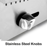 Atosa ATMG-48 CookRite Countertop Heavy-Duty Gas Griddle with 4 Burners, Steel Plate & Manual Control 48" - 120,000 BTU