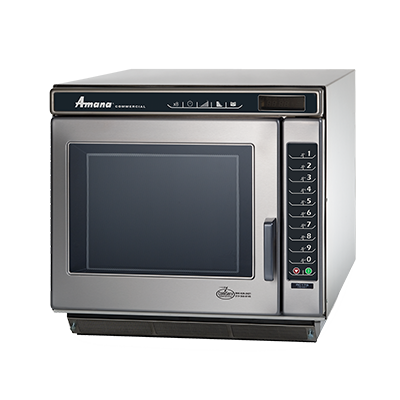 Amana RC17S2 Heavy Duty Stainless Steel Commercial Microwave Oven with Push Button Controls - 208/240V, 1700W