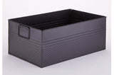 American Metalcraft BEV820 Galvanized Full Size Rectangular Hammered Beverage Tub 20 1/2"L x 12 1/2"W x 8"H - Black