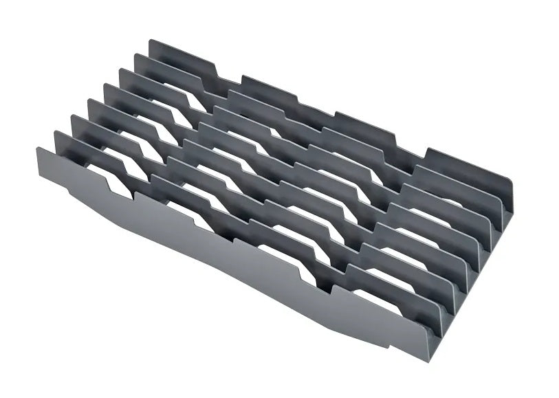 Cambro CSDR73151 Camshelving 7-Slot Vertical Drying & Storage Cradle / Drying Rack for Trays - Soft Gray - 3/Case