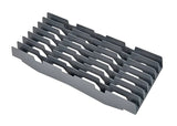 Cambro CSDR73151 Camshelving 7-Slot Vertical Drying & Storage Cradle / Drying Rack for Trays - Soft Gray - 3/Case