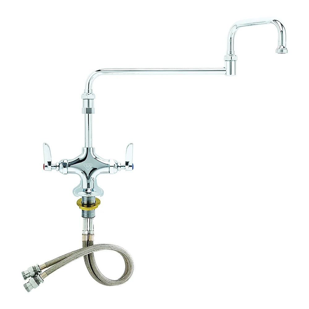 Vulcan DBLTS 18NZLJ DOUBLE Pantry Deck Mount Faucet with 18" Double Jointed Swing Spout and 4" & 12" Riser