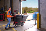Rubbermaid FG131500BLA Rotomolded Open Top Utility Duty Tilt Truck / Trash Cart - Black - 1 cu. yd. (1250 lb. Capacity)