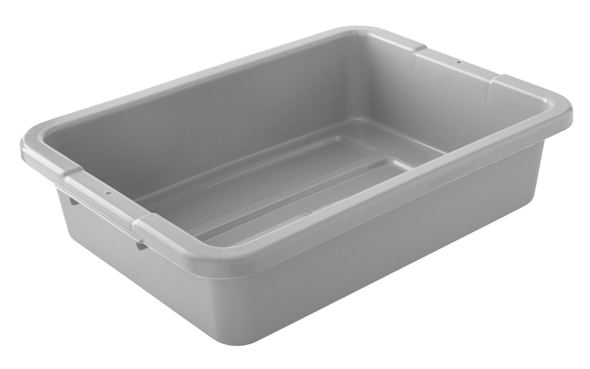 Rubbermaid FG334992GRAY Plastic Bus/Utility Box 20"L x 15"W x 5"H - Gray