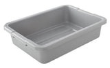 Rubbermaid FG334992GRAY Plastic Bus/Utility Box 20"L x 15"W x 5"H - Gray
