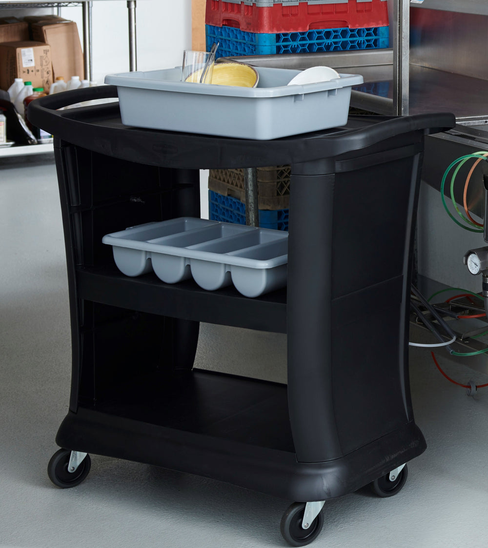 Rubbermaid FG334992GRAY Plastic Bus/Utility Box 20"L x 15"W x 5"H - Gray