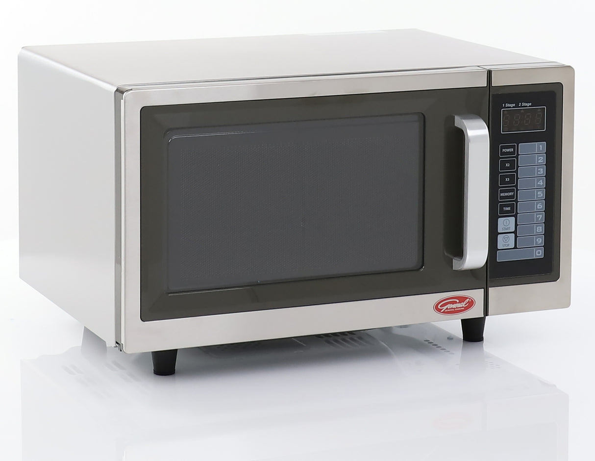 General GEW1000E Stainless Steel Medium Duty Commercial Microwave Oven with Digital Touch Pad Controls 20" - 1.0 cu. ft. - 120V, 1,000W