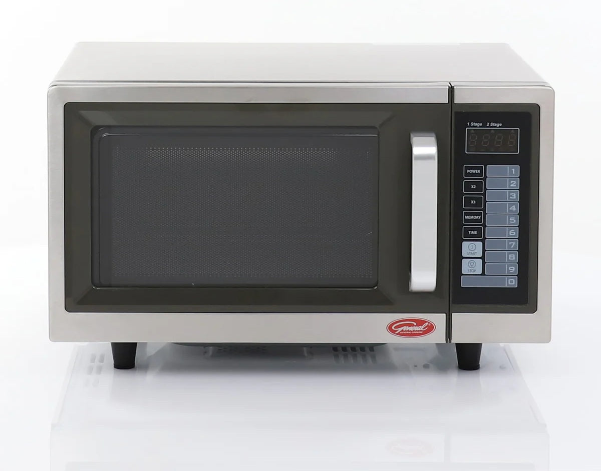 General GEW1000E Stainless Steel Medium Duty Commercial Microwave Oven with Digital Touch Pad Controls 20" - 1.0 cu. ft. - 120V, 1,000W