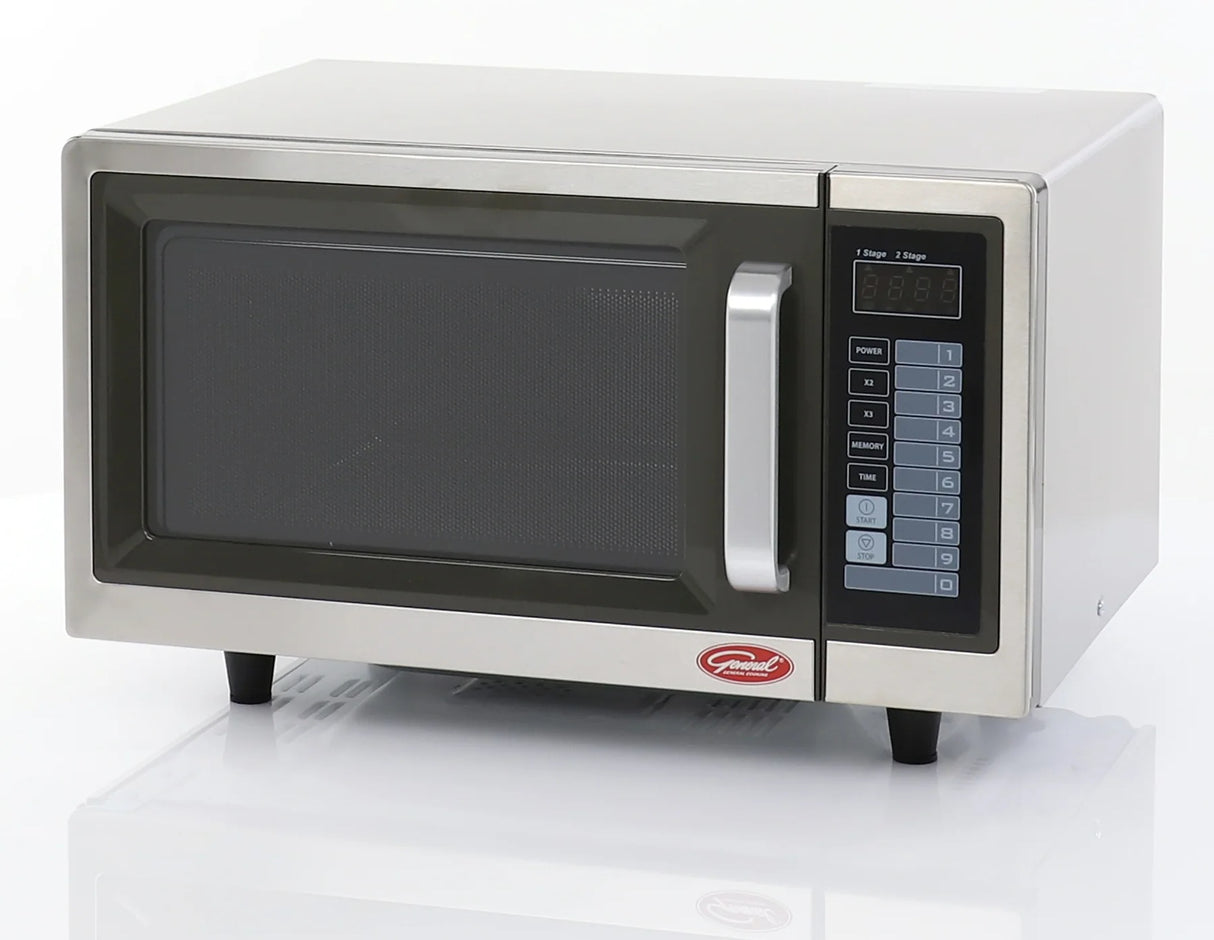General GEW1000E Stainless Steel Medium Duty Commercial Microwave Oven with Digital Touch Pad Controls 20" - 1.0 cu. ft. - 120V, 1,000W