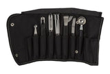 Mundial GH0221 8-Piece Garnishing Tool Set with Soft Black Case