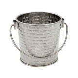 TableCraft GTSS33 Brickhouse Stainless Steel Small Round Serving Pail with Handle 3" dia. x 3-1/4"H - 9 oz. -  12/Case
