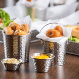 TableCraft GTSS33 Brickhouse Stainless Steel Small Round Serving Pail with Handle 3" dia. x 3-1/4"H - 9 oz. -  12/Case