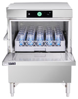 Hobart LXGNPR-2 Advansys Chemical Sanitizing Low Temp Undercounter Glasswasher with PuriRinse - 38 Racks/Hour Capacity - 120v