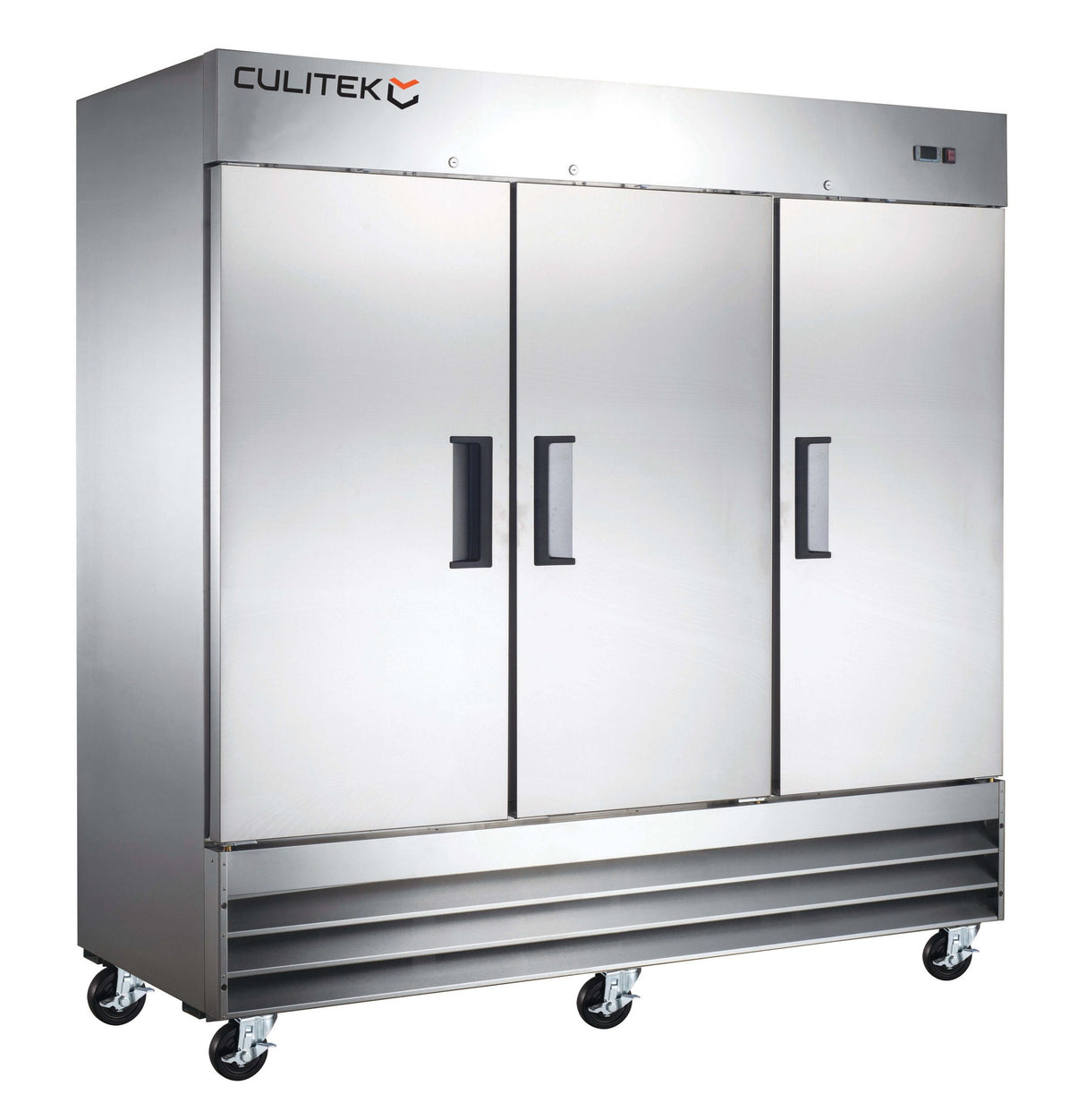Culitek MRFZ-3D SS-Series 3-Section 3 Solid Swing Door Reach-In Freezer 81" - 72 cu. ft. - 115v