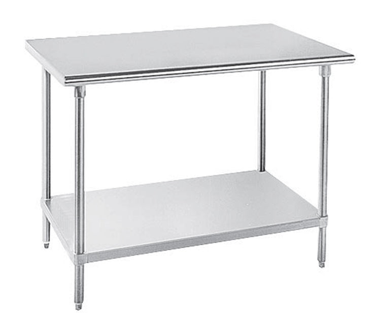Custom Advance Tabco MS-245.6 Stainless Steel Work Table with Adjustable Undershelf 66" x 24" x 35-1/2"H