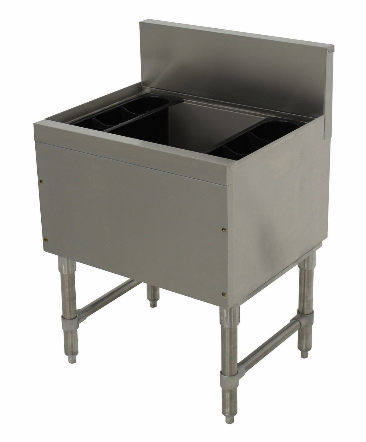 Advance Tabco PRI-19-36-10 Prestige Stainless Steel Ice Chest / Underbar Ice Bin with 10-Circuit Cold Plate and Backsplash 20"F/B x 36"W - 108 lb./capacity