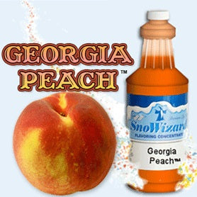 SnoWizard QPEA Snow Cone Syrup Flavor Concentrate 1 qt. - Georgia Peach