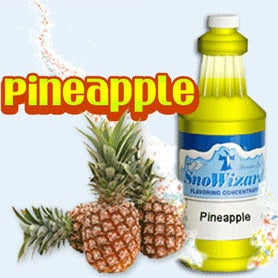 SnoWizard QPIN Snow Cone Syrup Flavor Concentrate 1 qt. - Pineapple