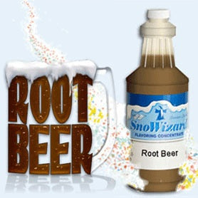 SnoWizard QROO Snow Cone Syrup Flavor Concentrate 1 qt. - Root Beer