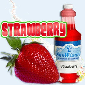 SnoWizard QSTR Snow Cone Syrup Flavor Concentrate 1 qt. - Strawberry