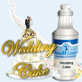 SnoWizard QWED Snow Cone Syrup Flavor Concentrate 1 qt. - Wedding Cake