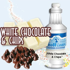 SnoWizard QWHCHO Snow Cone Syrup Flavor Concentrate 1 qt. - White Chocolate & Chips