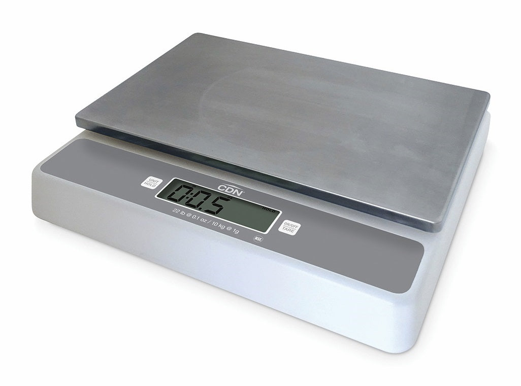 CDN SD2202 Digital Portion Control Scale 11-3/5"W x 9-3/4"D x 2-1/2"H - 22 lb./Capacity