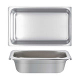 Thunder Group STPA4004 Anti-Jam Stainless Steel Steam Table Food Pan 4" Deep - 1/1 Full Size