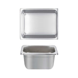 Thunder Group STPA4124 Anti-Jam Stainless Steel Steam Table Food Pan 4" Deep - 1/2 Size