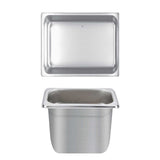 Thunder Group STPA4126 Anti-Jam Stainless Steel Steam Table Food Pan 6" Deep - 1/2 Size