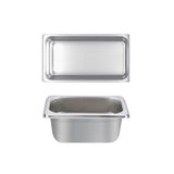Thunder Group STPA4132 Anti-Jam Stainless Steel Steam Table Food Pan 2-1/2" Deep - 1/3 Size